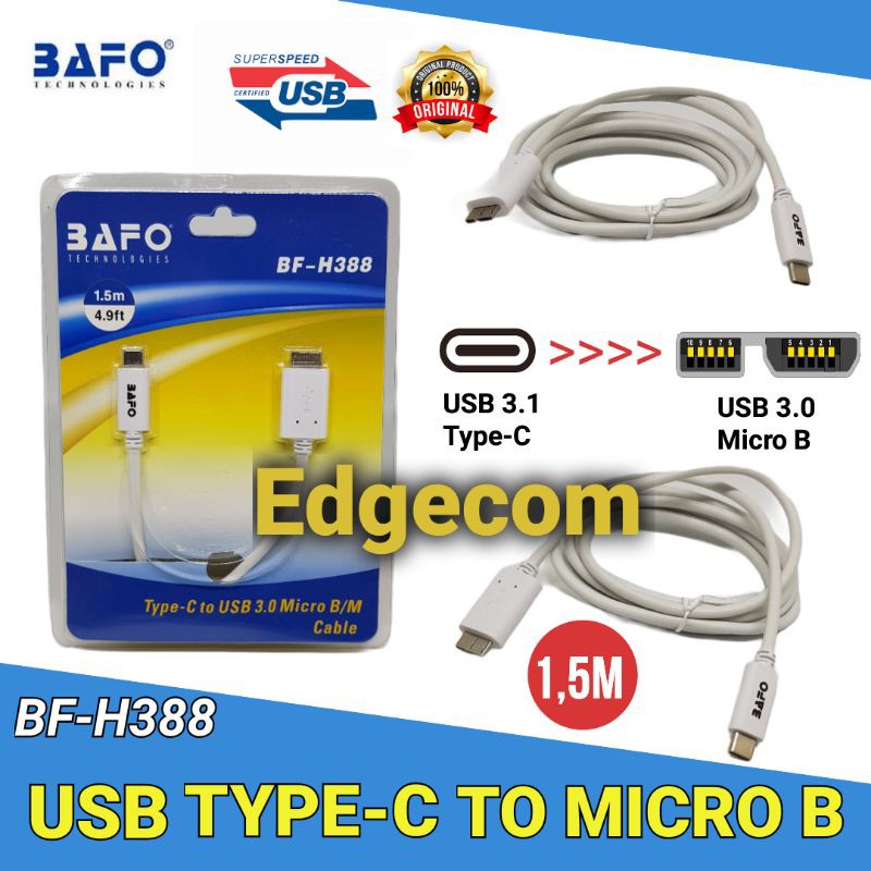 Kabel USB Type-C to Micro B 1,5 Meter BF-388 BAFO