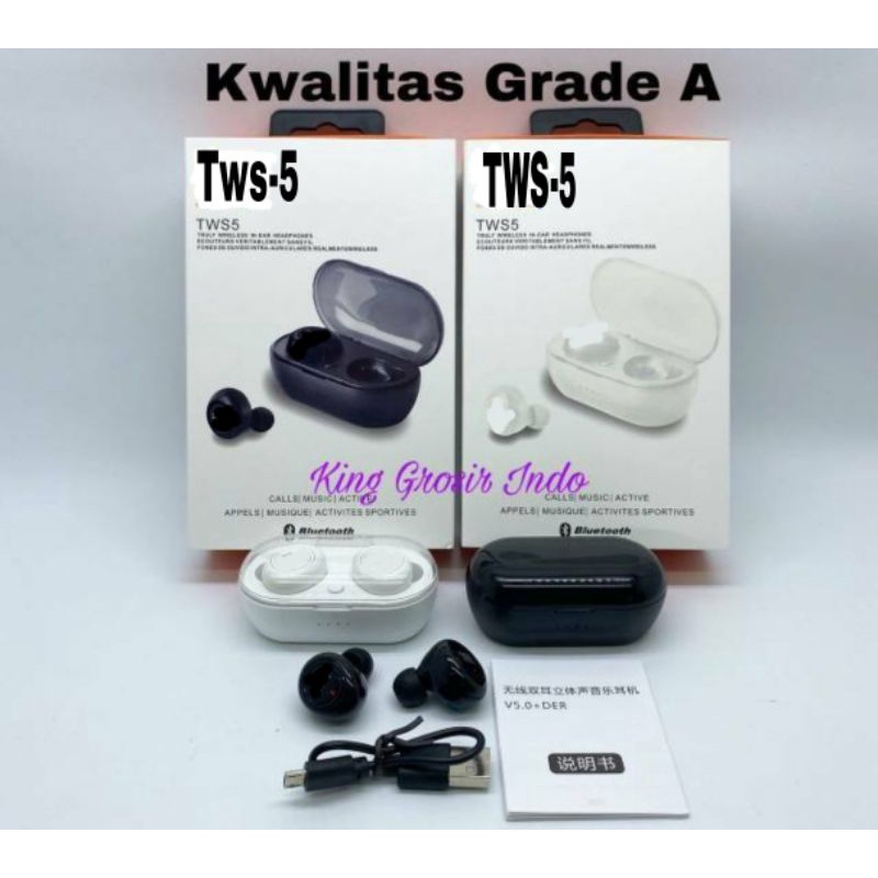 Headset Bluetooth TWS 5 Wireless Earphone TWS 5