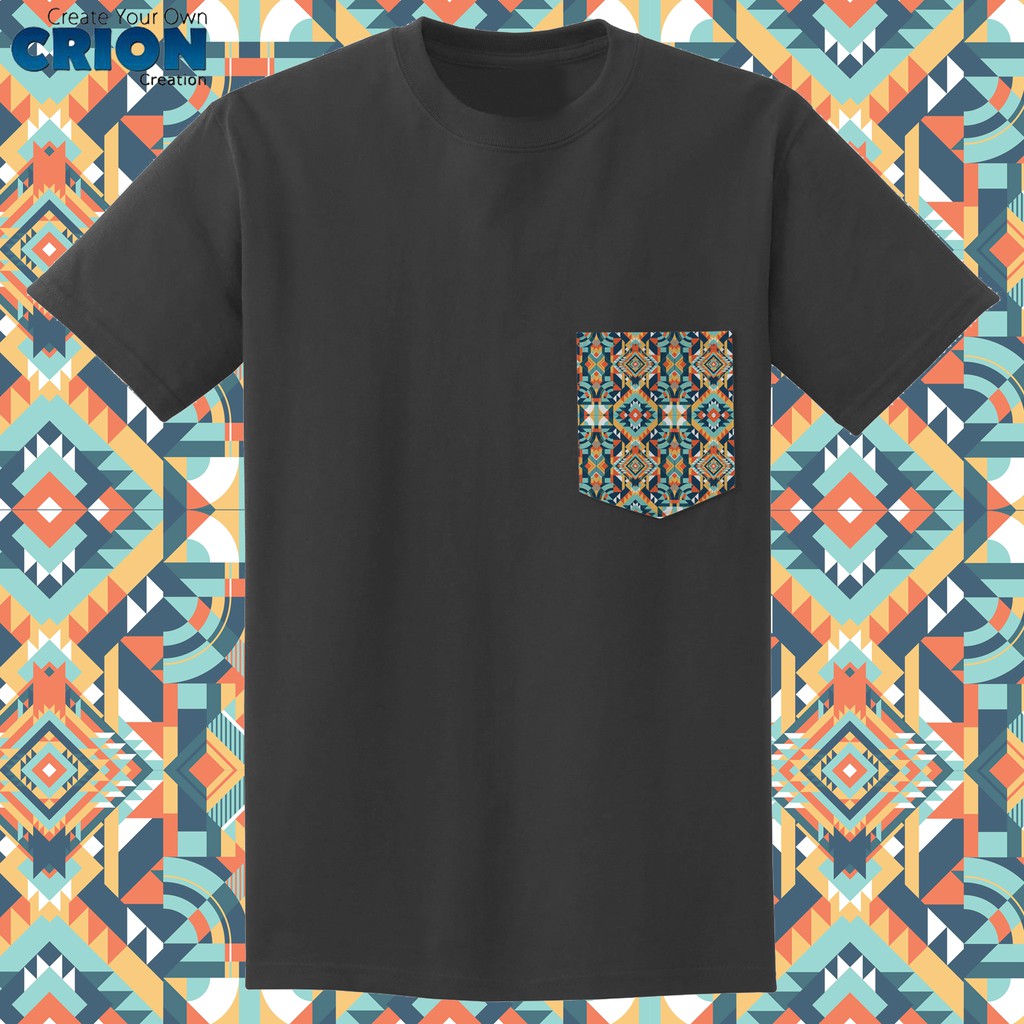 Crion Casual Tees Ethnic Series 2 with Pocket - Kaos dengan Kantong