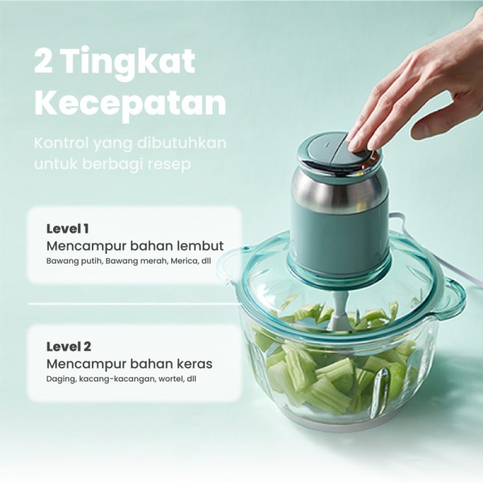 Emily Electric Food Chopper 2.5L / Alat Perajang Makanan Elektrik