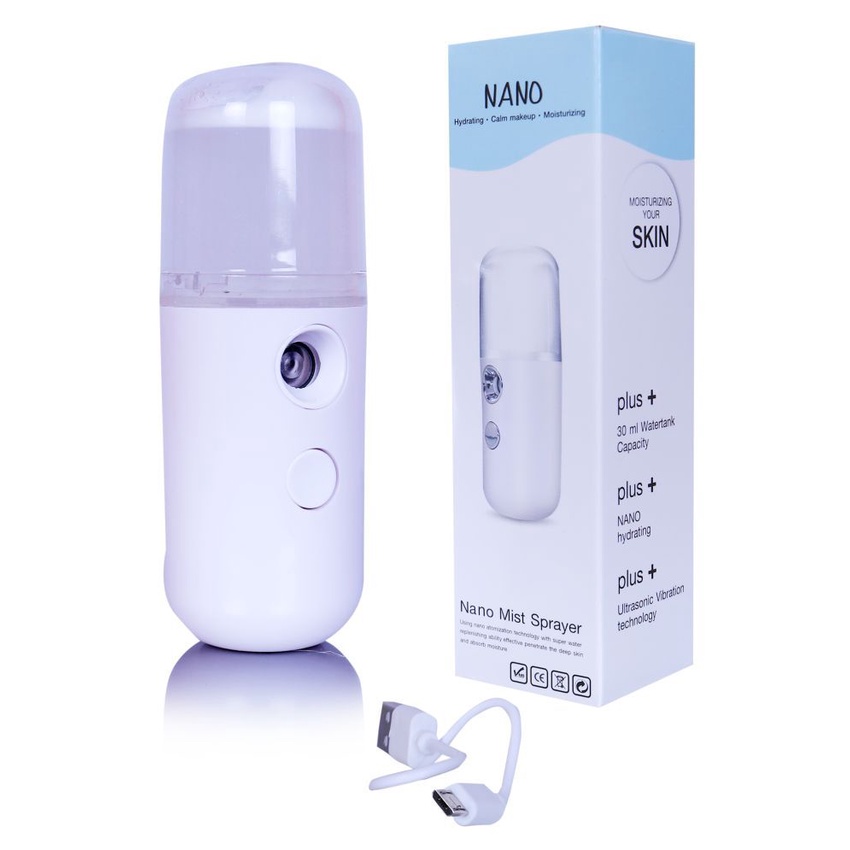 Kanzo - Nano Mist Spray Portable Facial Cooling Moisturizer / Semprotan Air Wajah USB Sprayer Bottle Tabung / Nano Spray Portable USB Face Mist