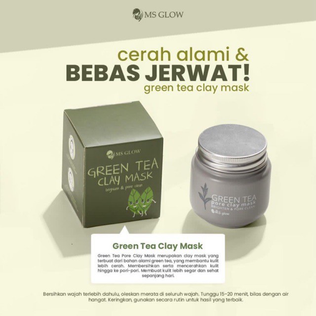 untuk kulit berjerawat Msglow clay mask