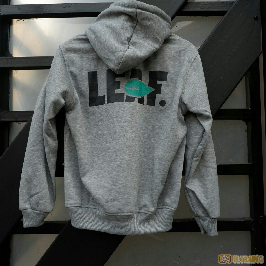 JAKET LEAF GREY KATUN HOODIE ORIGINAL BM