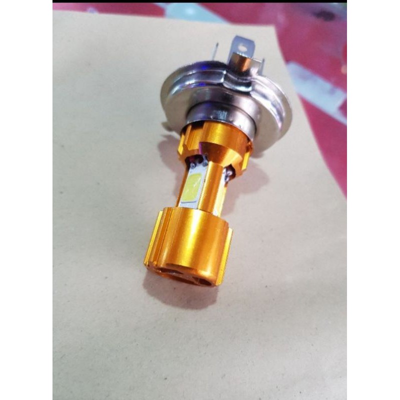 Lampu LED depan H4 Vixion 3 sisi AC DC