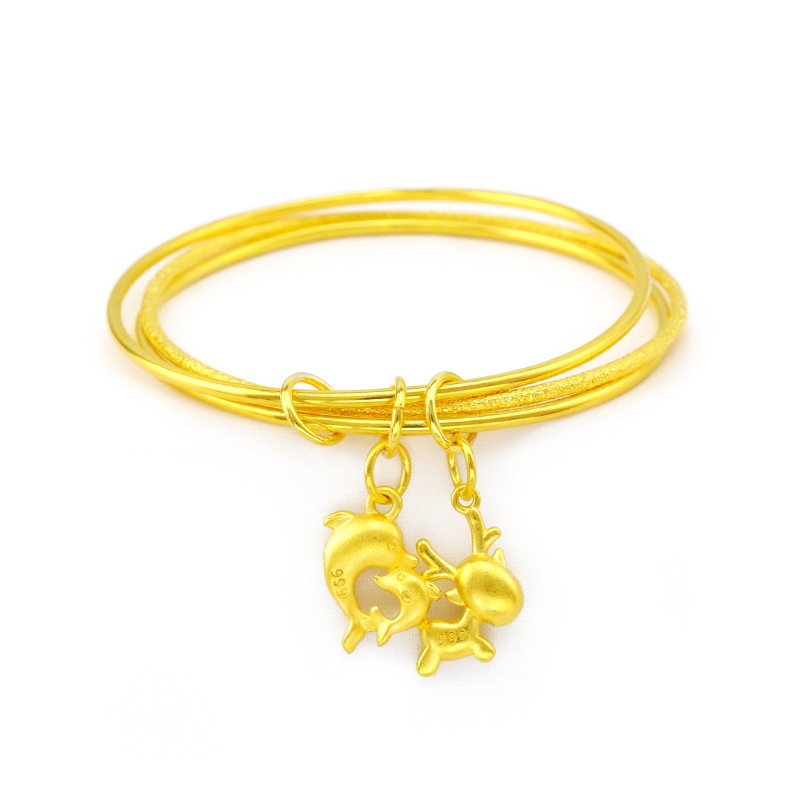 Gelang Lapis Emas Asli Kadar 375 Gaya Bangkok Adjustable Untuk Wanita