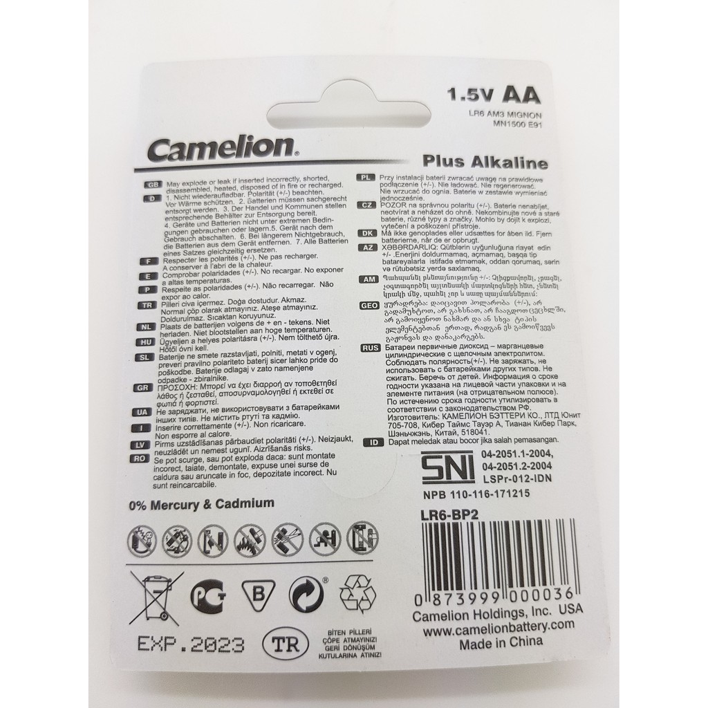 Baterai Alkaline Camelion A2 AA isi 2 pcs 1.5V Battery Batre Batere