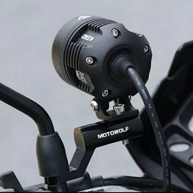 Tempat dudukan lampu di spion breket lampu tembak di spion MOTOWOLF semua motor