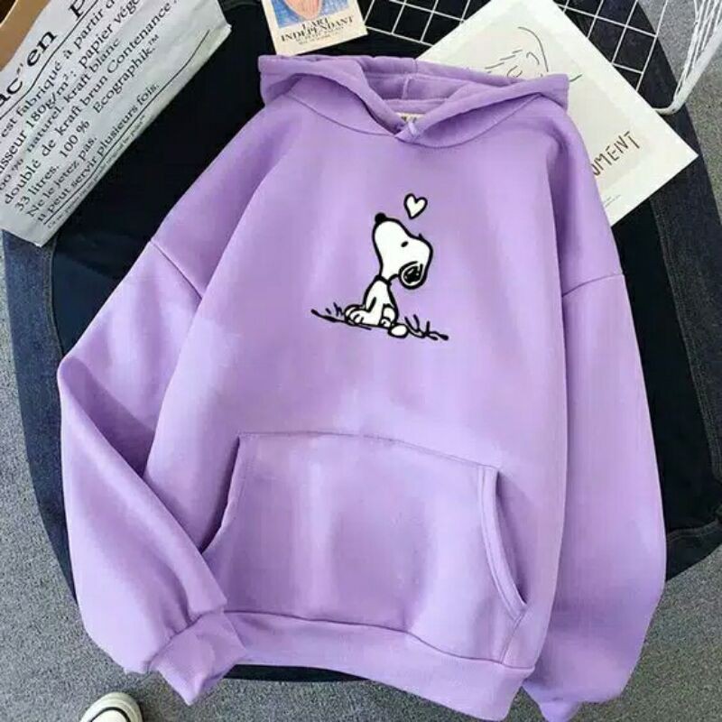 SNOOPY HOODIE JUMPER UNISEX - M-XXL - PRIA&WANITA