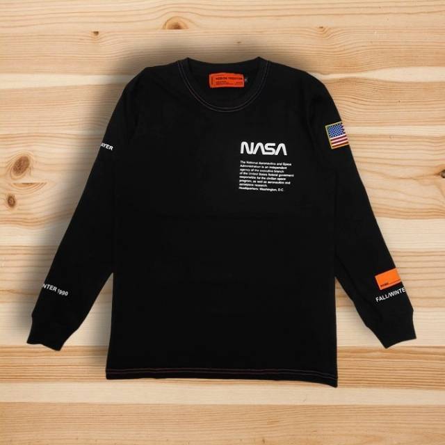 LONG SLEEVE KAOS BAJU HERONPRESTON X NASA LOGO KIRI LIKE ORI