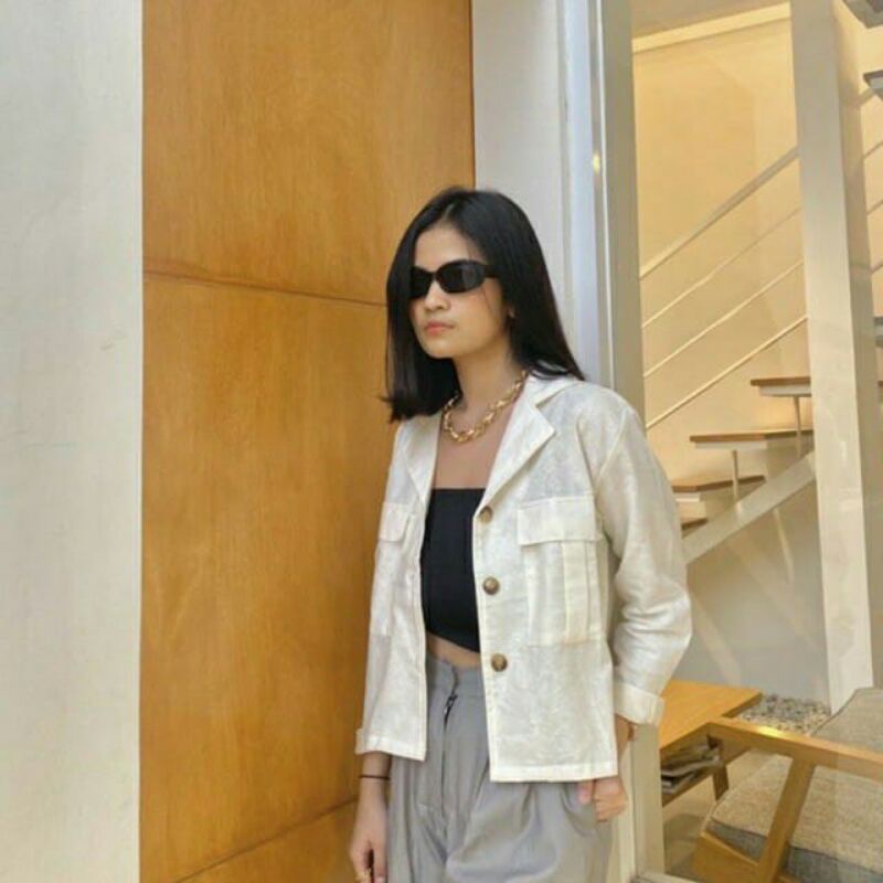 BEFAST - ZEC OOTD Wanita Cardigan NAIWA / Lalu Outer / Outer Wanita Casual / Outer Crop