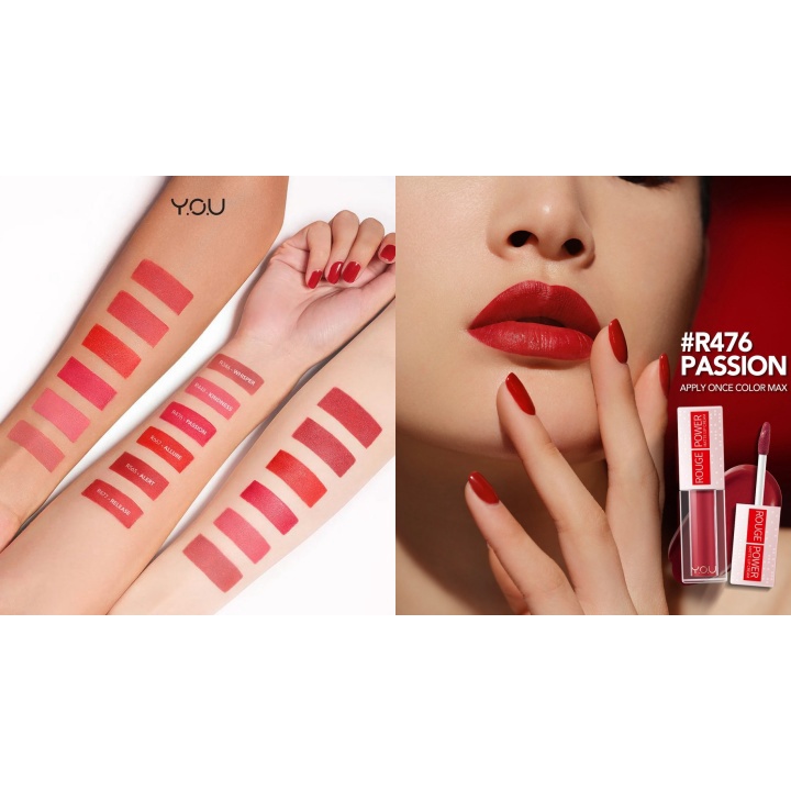 YOU Rouge Power Matte Lip Cream | Matte Finish, Tahan Lama, Nourishing, with Manuka Honey