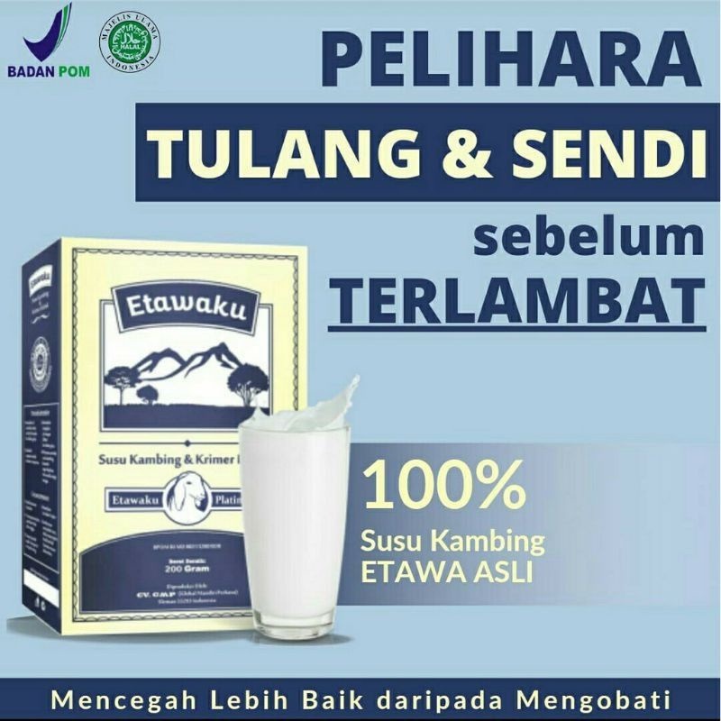 

ETAWAKU PLATINUM - Susu Kambing Etawa Asli Provit Krimer Bubuk Atasi Sesak Nafas Nyeri Sendi Tulang Tingkatkan Imunitas Daya Tahan