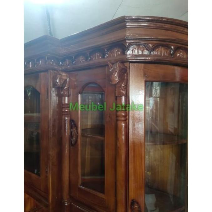 Bufet Jati Kuda Tv 29" Inch. Bupet Lemari Pajangan Mewah