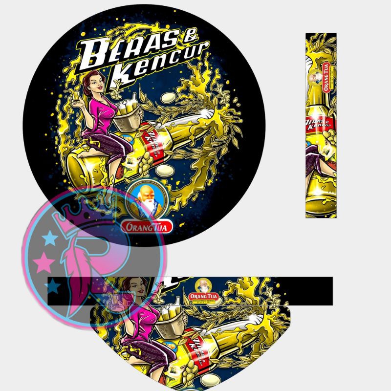 stiker tebok beras kencur orang tua