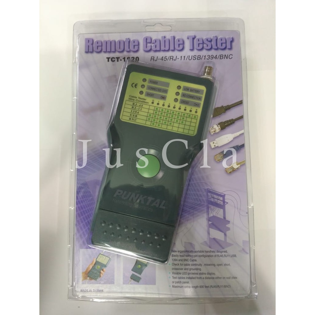 GOLDTOOL TCT-1620 Lan Tester Punktal For UTP - BNC - USB