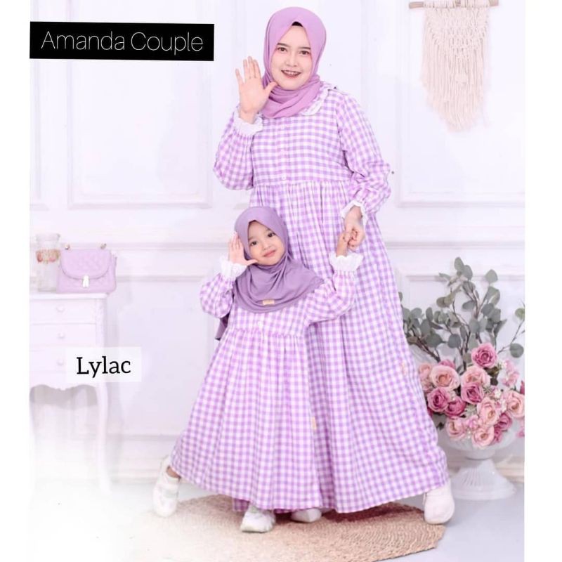 Gamis Couple Ibu Anak Amanda Couple Fashion Muslim Pasangan Anak Ibu Pakaian Wanita Terlaris Shopee Indonesia