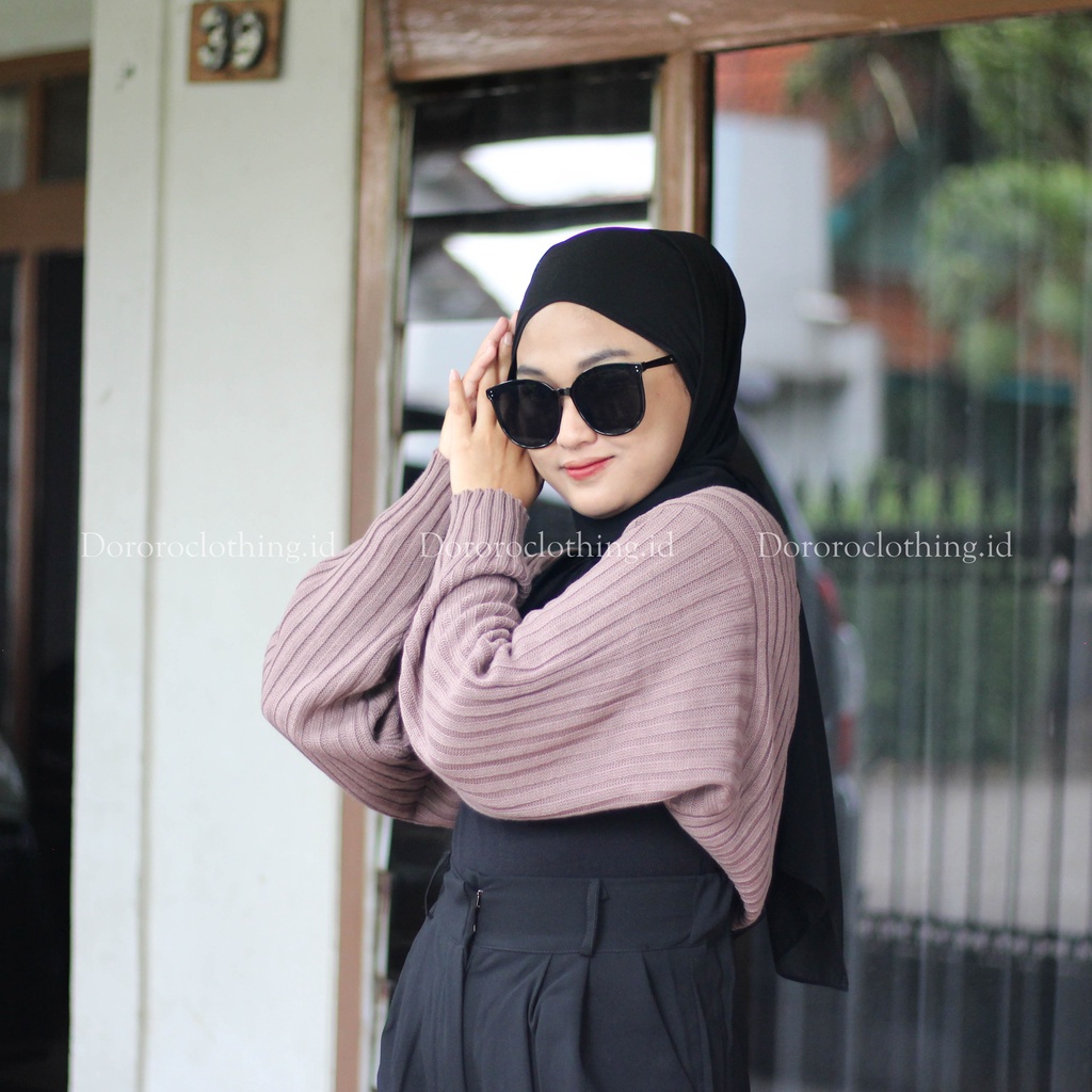 Bolero Rajut Wanita Bolero Liam Oversize Crop Cardigan Wanita Lengan Panjang