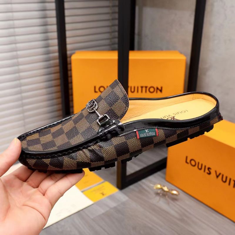 sepatu lv sendal pria slide selop slip on cowok mirror men cowok branded lou is vuitton