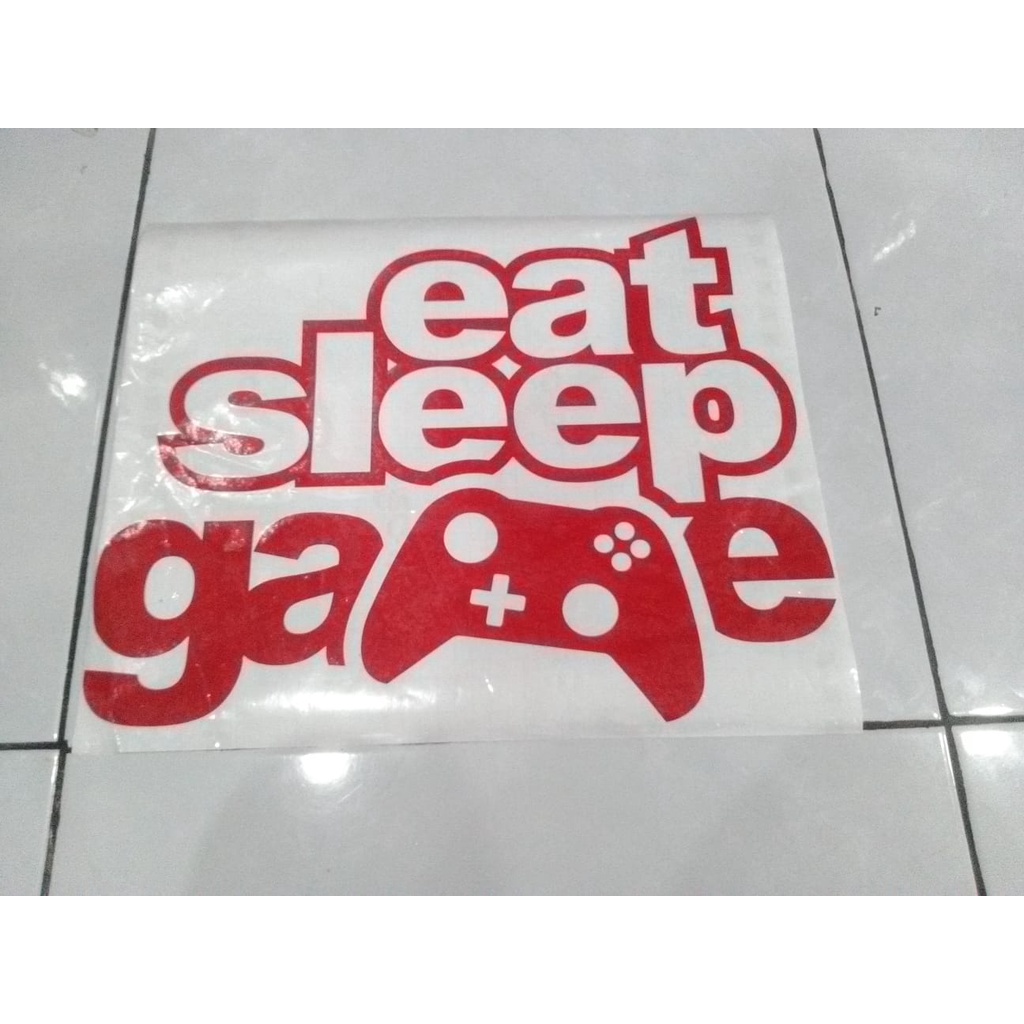 

sticker cutting eat sleep, tiada beban, tulisan arab