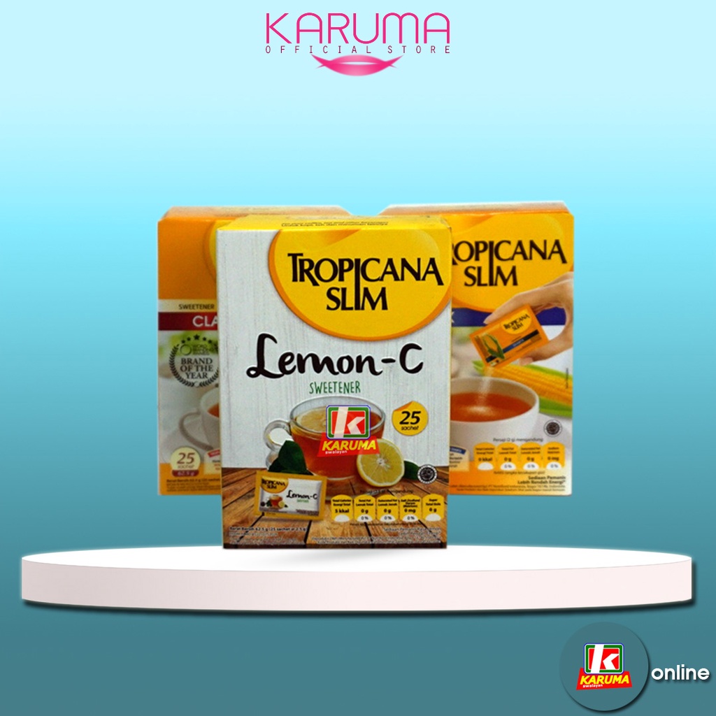 

Tropicana Slim Sweatner Classic, Tropicana Slim DiabetX, Tropicana Lemon C 25 sachet