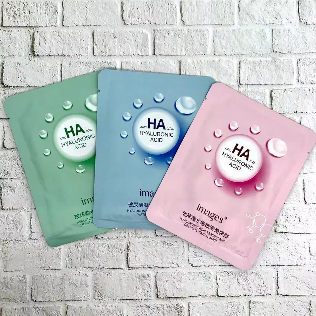 Images HA Hyaluronic Acid Facial Sheet Mask Masker Images Asam Hialuronat Water Moisturizing