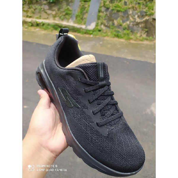 SKECHERS GO WALK AIR-NITRO FULL BLACK SLIP ON SIZE 42.5 ORIGINAL