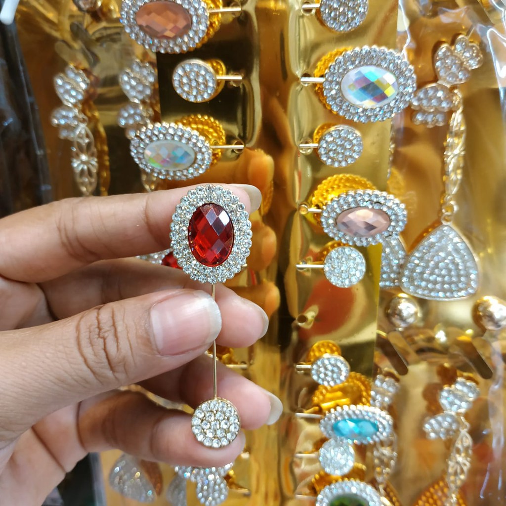 Tuspin Hijab Cantik Mewah permata Warna Tokopelanginicer