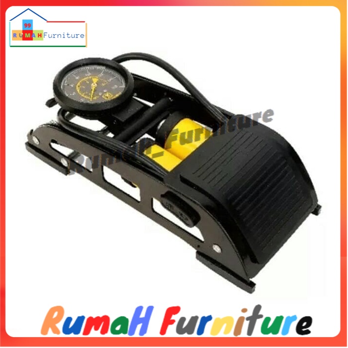 Pompa Ban Angin Kaki Injak Silinder Tabung Ganda Feet Pump Krisbow