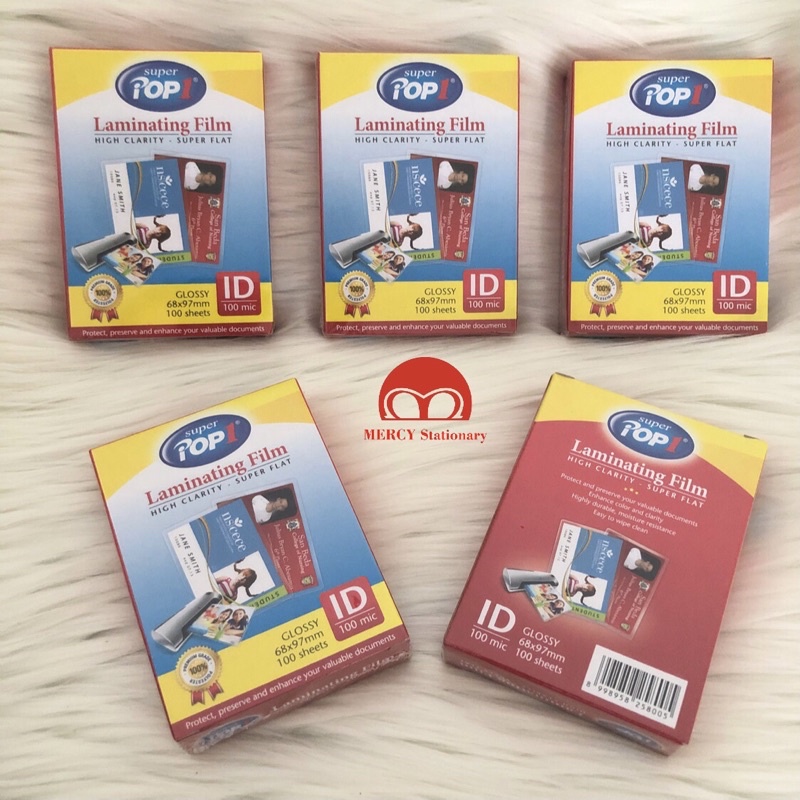 

100 Pcs - Laminating Film KTP 100 Mikron 70x97 mm Tebal - Plastik Laminating