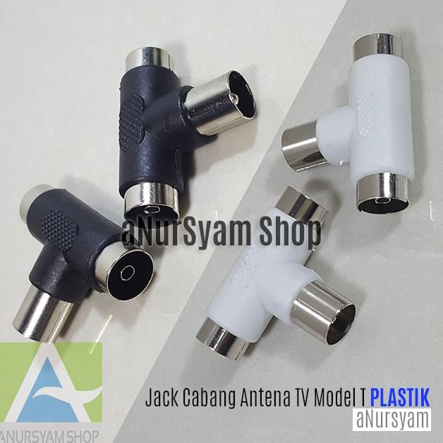 Jack Cabang Antena TV Model T Plastik / Cabang TV / Paralel Antena TV anursy44 Ayo Beli