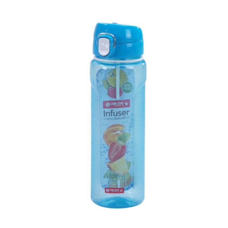 PROMO (Bisa COD) Lion Star Botol Infuser NH-80 820 ml / Bottle Minum Infuse Lemon Jeruk Saring /  Botol Plastik / Termos Botol air