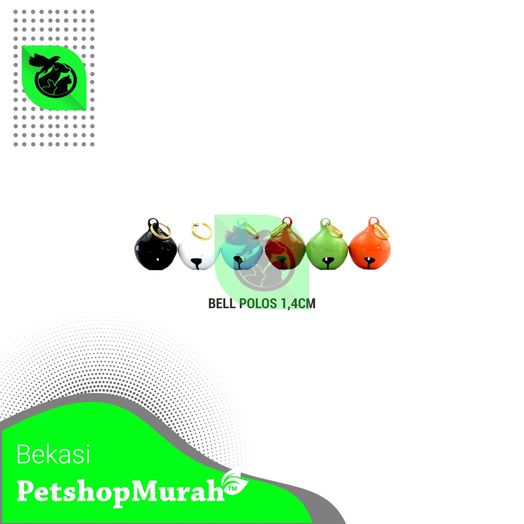 Kalung Kucing &amp; Anjing Bel Polos S 1.4 CM Murah Bell Warna