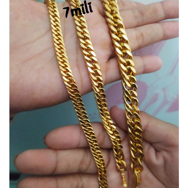 GELANG TITANIUM ASLI, TDK HITAM, ANTI KARAT SELAMANYA-7mili