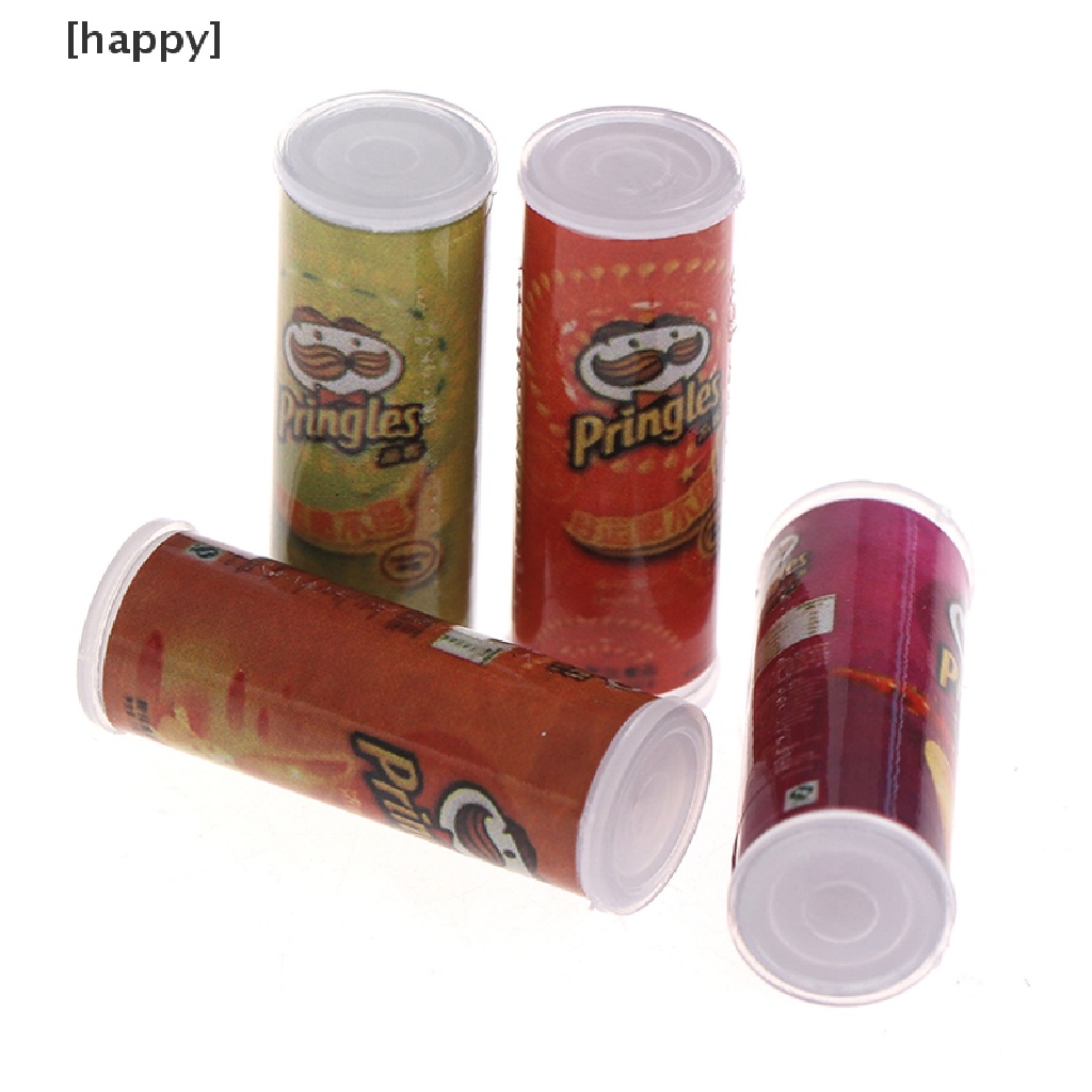 Ha 4pcs / Set Mainan Miniatur Botol Keripik Kentang Skala 1: 12 Untuk Dekorasi Rumah Boneka