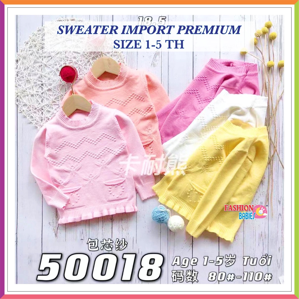 ❤ Fashionbabies ❤ SWEATER RAJUT IMPOR PREMIUM OBLONG WITH BROSS