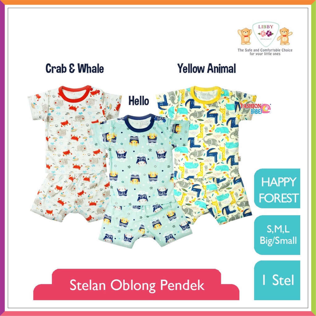 LIBBY PRINT MOTIF SETELAN PENDEK OBLONG | MIX BOY GIRL HAPPY FOREST CARNIVAL ISLAND | LIBBY BABY S M L ❤ Fashionbabies ❤