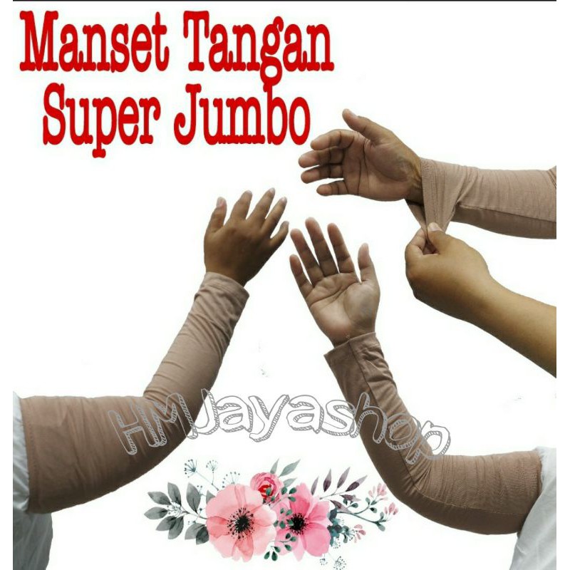 Manset Tangan Panjang Super Jumbo Handsock Polos Big Size