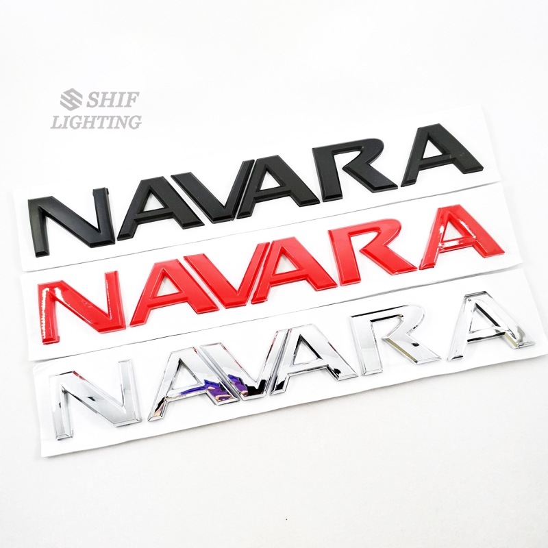 1x ABS NAVARA Letter Mobil Auto Front Trunk Hood Emblem Badge Stiker Decal Pengganti NISSAN