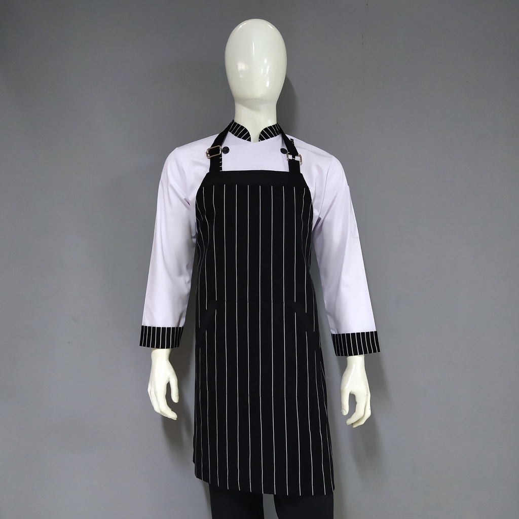 Chef Wear Apron / Celemek Full STRIPE