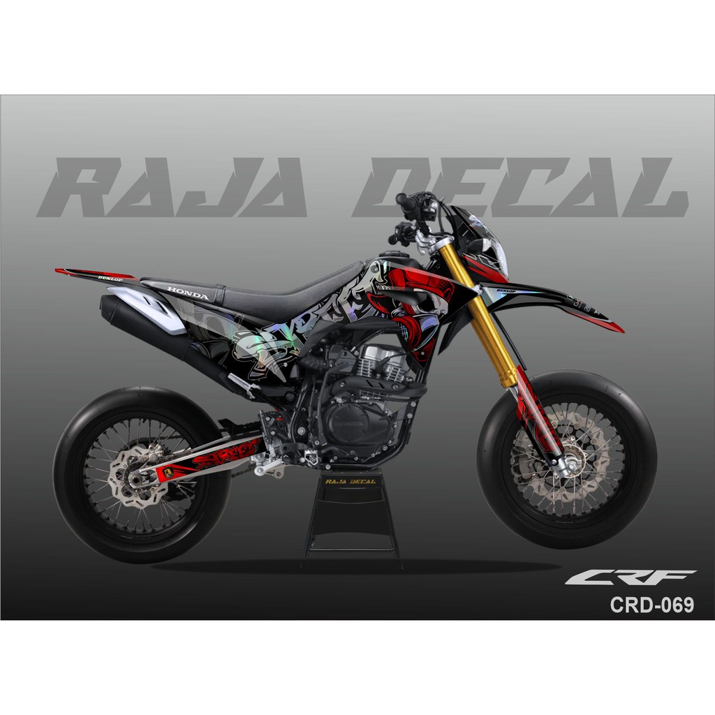 Decal Sticker Motor CRF Supermoto Disain Grafiti 069