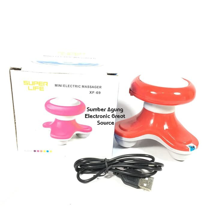 Mini Electric Massager Super Life Alat Pijat Mini XF69 Charge Mimo