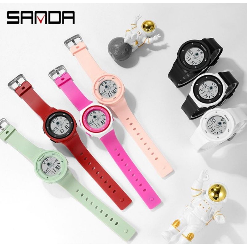 Jam Tangan SD2121 Jam Tangan Wanita Pria Digital Tali Rubber Shockproof Anti Air