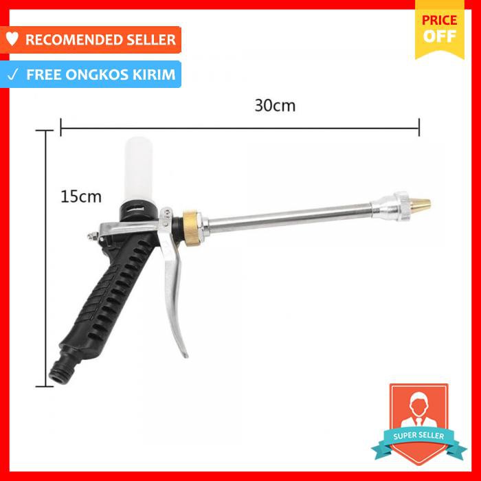 Water Jet Gun Sprayer Besi Metal Dengan Tempat Sabun Untuk Pompa Dc