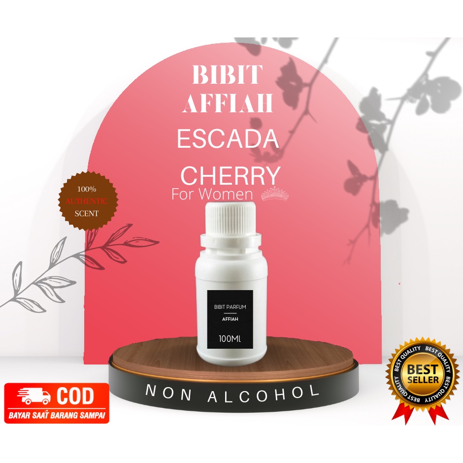 BIBIT PARFUM WANITA TAHAN LAMA 24 JAM ESCADA CHERRY 100ml ORIGINAL REPACK