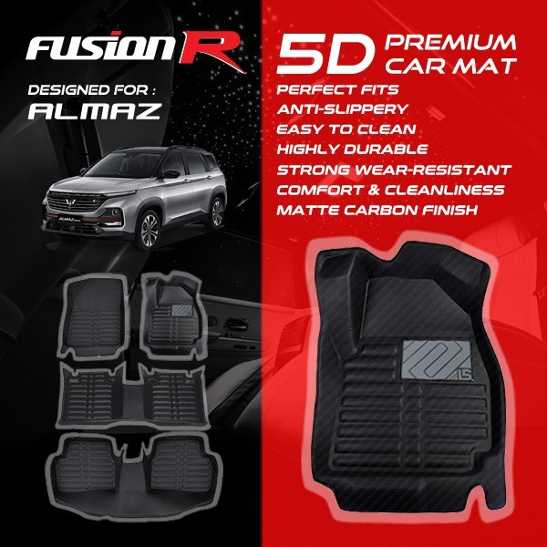 Fusion R Karpet Mobil 5D Wuling Almaz / Luxury Car Carpet Carbon Premium Original