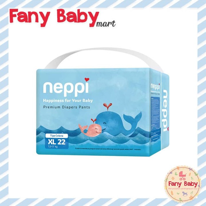 NEPPI BABY DIAPERS PANTS XL22 - POPOK CELANA