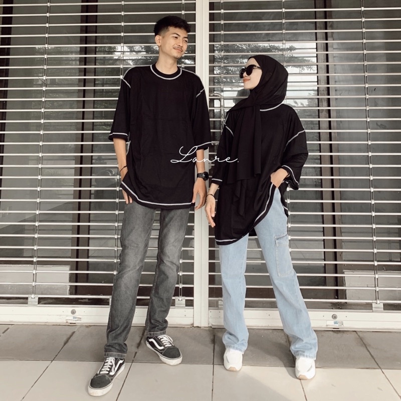 KAOS OVERSIZE COUPLE basic tee jumbo kaos combed 30s cotton original kaos unisex