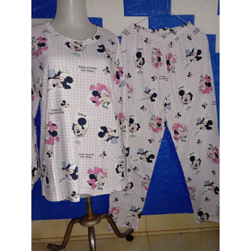 BAJU TIDUR MIKEY KOTAK IMPORT PP