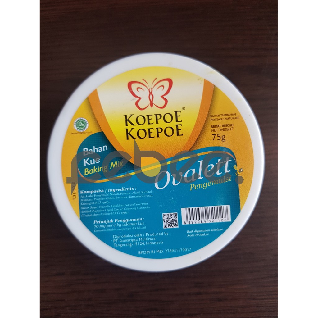 

Ovalett Koepoe Koepoe (Pengembang Kue) 75g