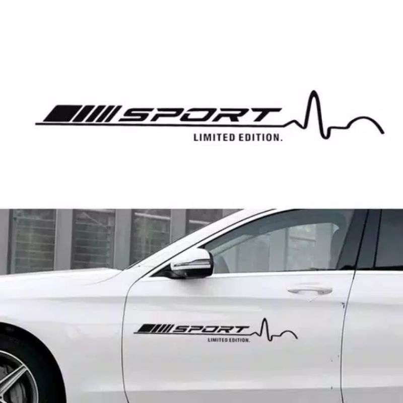 Sticker stiker sport sticker mobil sedan bmw mercedes benz sedan vioz